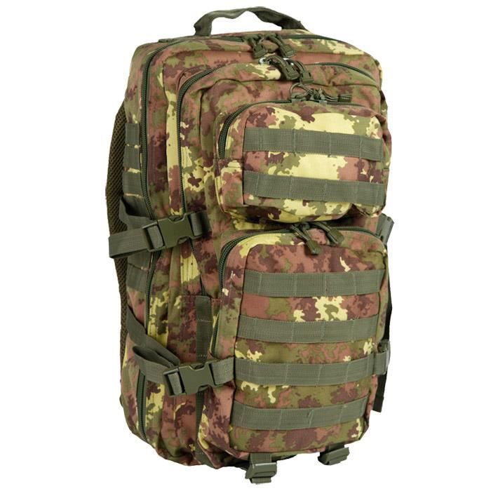 Mil-Tec Molle US Assault Pack Petit Vegetato Woodland - Homme
