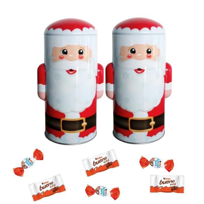 4 personnages de Noël garnis de 25 chocolats