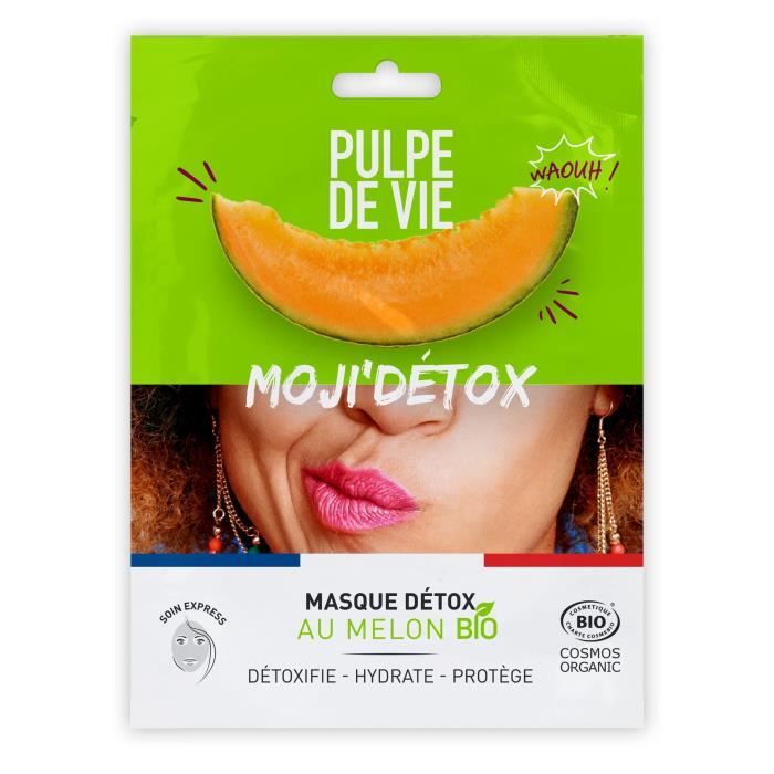 Pulpe de Vie MOJI'DETOX Masque tissu visage BIO 20ML
