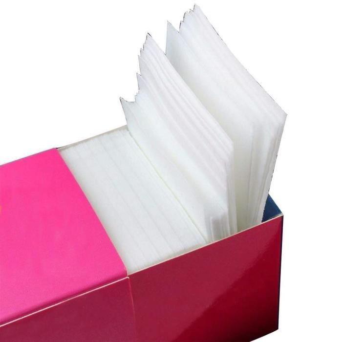 325 Feuilles Jetable Feuille de Coton Non-TisséCarré Cellulose en Coton pour Nettoyage des Ongles Démontage de l'art de