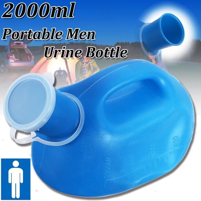 2000ML Urinoir Urinal Avec Poignee Bouchon Pour Homme Randonnée Camping Voyage En Plein Air