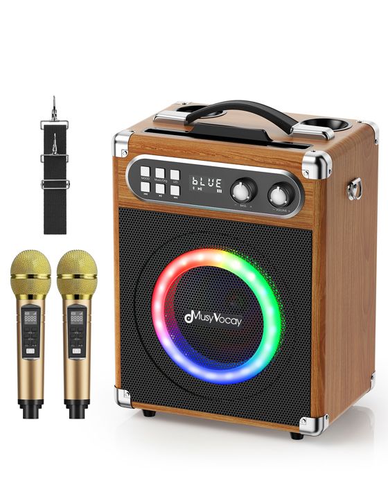 Machine de karaoké pour Adultes, Haut-Parleur Bluetooth Portable ALPOWL