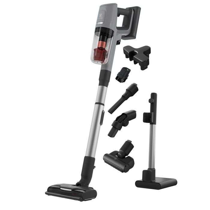 Aspirateur balai - Electrolux - EP81AB25UG - Autonomie 60 min - Charge rapide 25 h - Brosse PetPro+