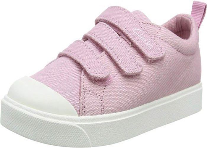 Basket - CLARKS - City Vibe K - Fille - Rose - Sneakers Basses - Talon Plat Basket - CLARKS - City Vibe K - Fille - Rose - Sneakers Basses - Talon Plat