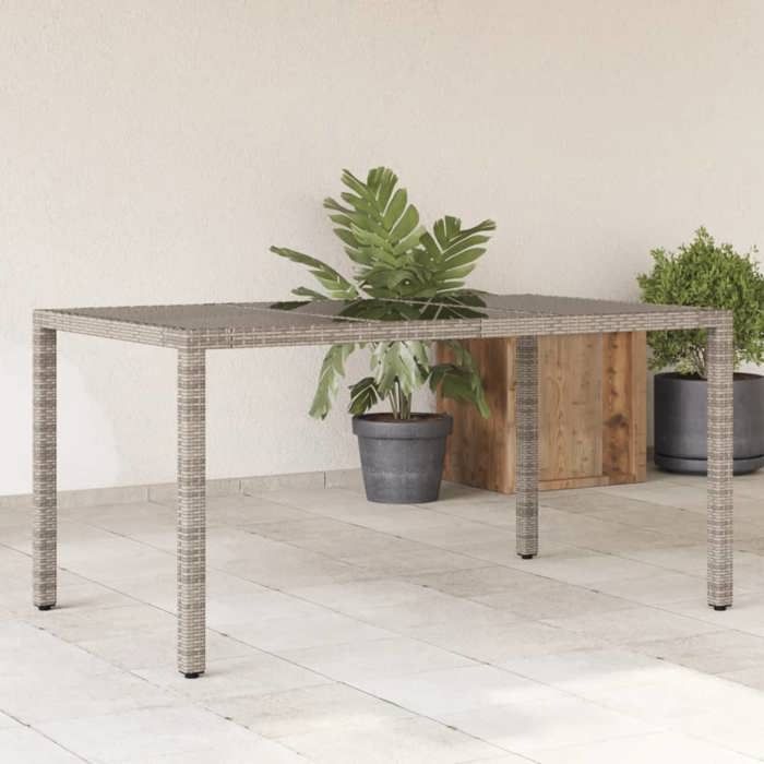 VIDAXL Table de jardin dessus en verre - vue 10