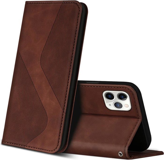 Étui Folio Magnétique En Cuir Pour IPhone 13 (6.1") - Rouge - Marque Générique - Neuf