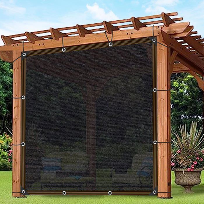 Voile Ombrage Rectangulaire 1.6 X 3.2 M HDPE Respirant Toile Ombrage Auvent Terrasse, Patio, Jardin, Extérieur Protection UV 98% Avec Corde Perméable, Bleu Ciel