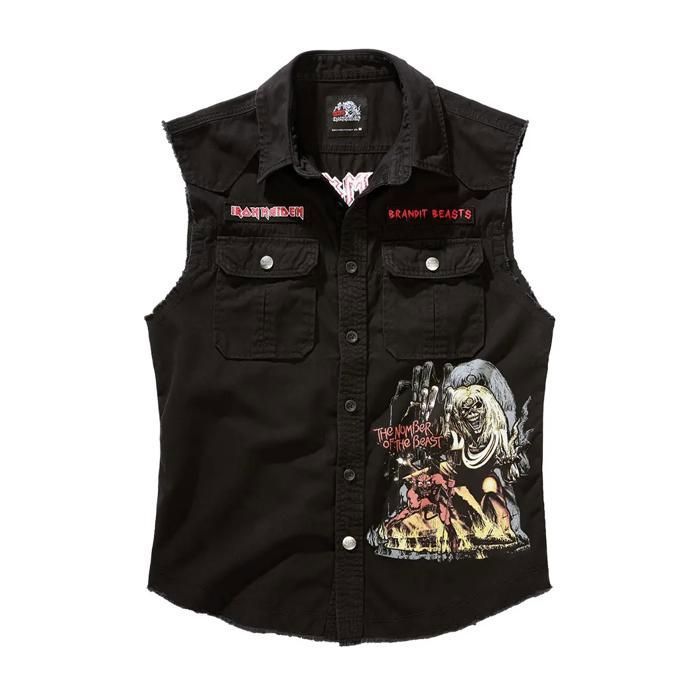 T-shirt Vintage Iron Maiden Années 80 - Modèle California Invasion 1985, Sans Manches, Taille S