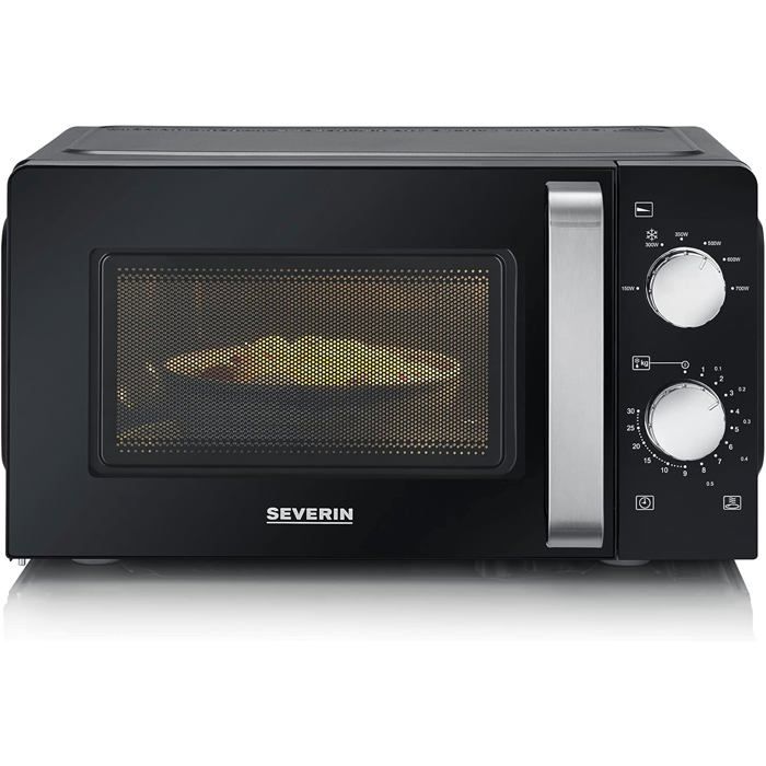 Four à micro-ondes 17 L - SUTEO - 700 W - 6 niveaux de puissance - Minuteur 30 min - Plateau tournant Ø 245 cm - Suteo