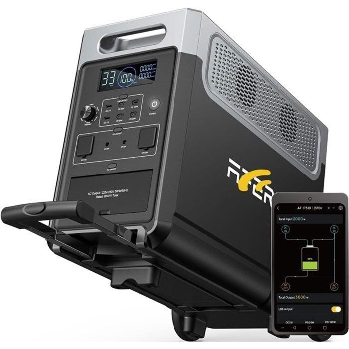 Station dÉnergie Portable - AFERIY - P310 - 3600W - 3840Wh - Contrôle APP Bluetooth