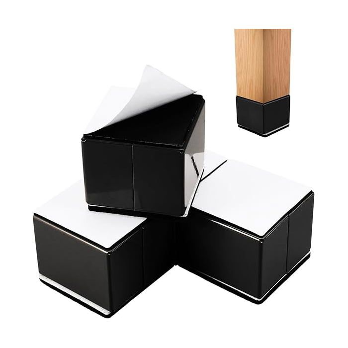 Rehausseur de Meubles en Acier 4 Pièces Rehausseur Pied de Meuble Adhesif 60 X 60 X 50mm Rehausseur Pied de Table Ca PIED DE MEUBLE