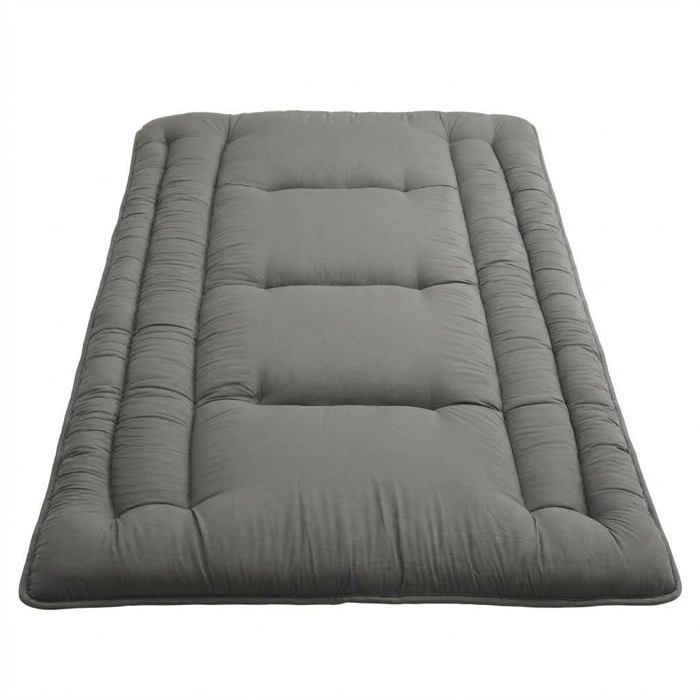 Matelas sol japonais 99x203cm tatami gris foncé