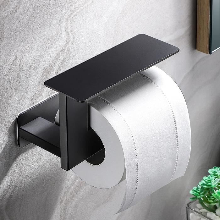 Porte-Papier Toilette Autocollant Acier Inoxydable – Fixation Sans Perçage Pour Salle De Bain, Cuisine, WC