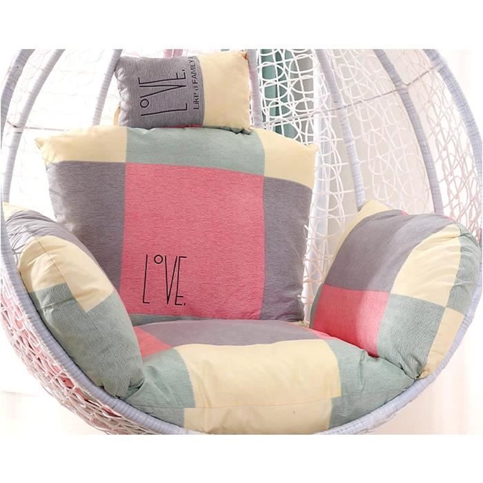 Fauteuil Suspendu Pliable En Rotin Synthétique – Avec Coussins, Pour Intérieur Et Extérieur