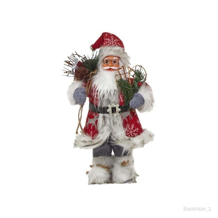 Figurines De Père Noël Debout En Peluche Pour Fête De Vacances, Décoration De Table (45 Cm