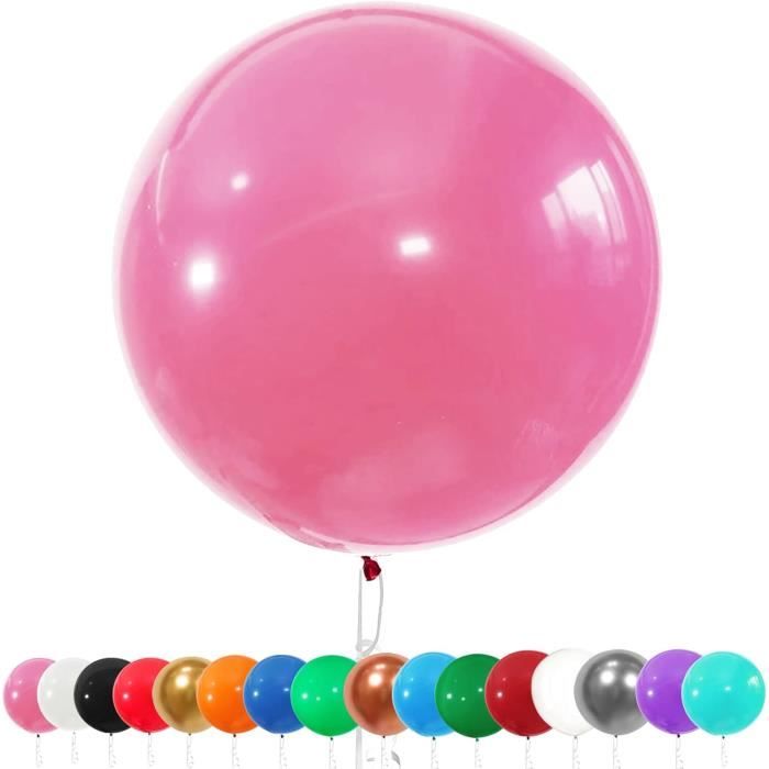 Lot De 6 Ballon Géant En Latex, 90Cm Grand Décorations Ballon Rose, Helium  Ballon Pour Fête, Anniversaire, Mariage, Baptême,[u474] - Cdiscount Maison