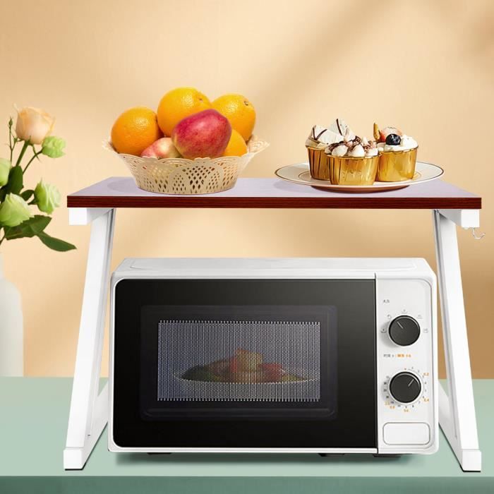 Etagère De Cuisine Rétractable 40/64×45×36.5cm Etagère Simple Pour Four à Micro-ondes Avec