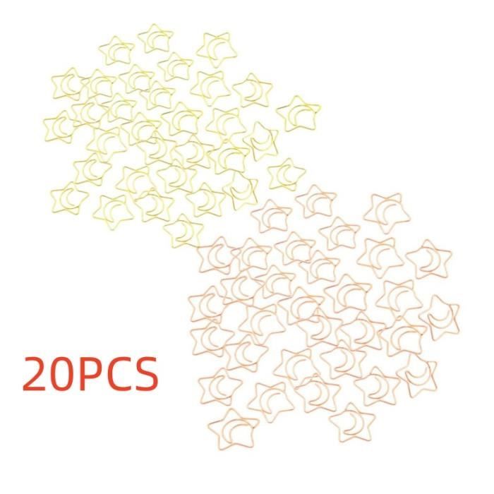 Trombone - Non spécifié - 20 clips décoratifs - Couleur or et or rose ...