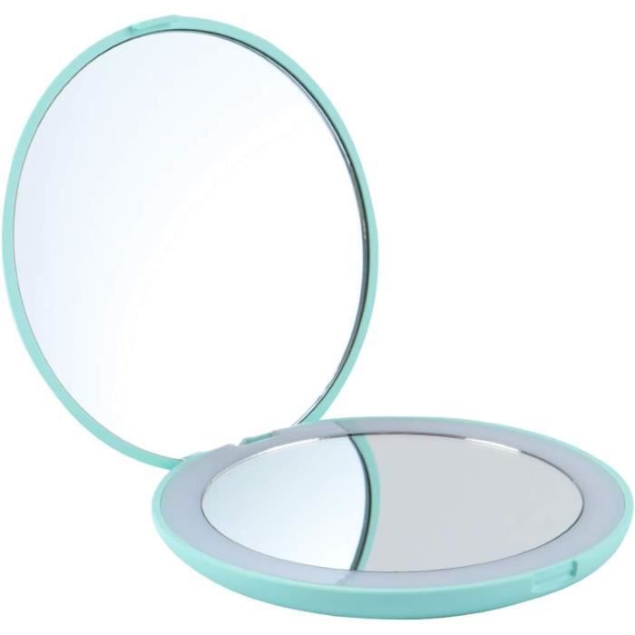 Miroir Grossissant Lumineux 20x - B Beauty Planet - Blanc - LED - Pour Maquillage Et Salle De Bain