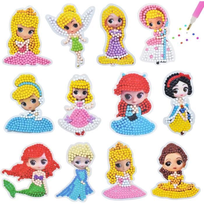 RUIJIE® Diamond Painting Enfant, 31 Pièces DIY Peinture Diamant Enfant 5D Autocollants de Diamant Kits Broderie Diamant pour Enfant et Adultes Débutants (Fées