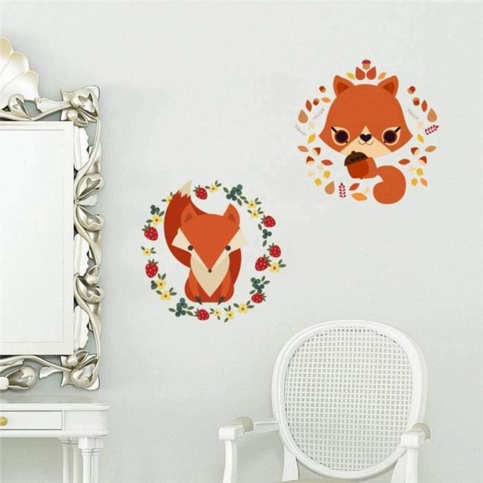 Stickers Muraux Animaux Jungle Safari - Autocollants Enfants Pour Chambre, Nurserie, Salon