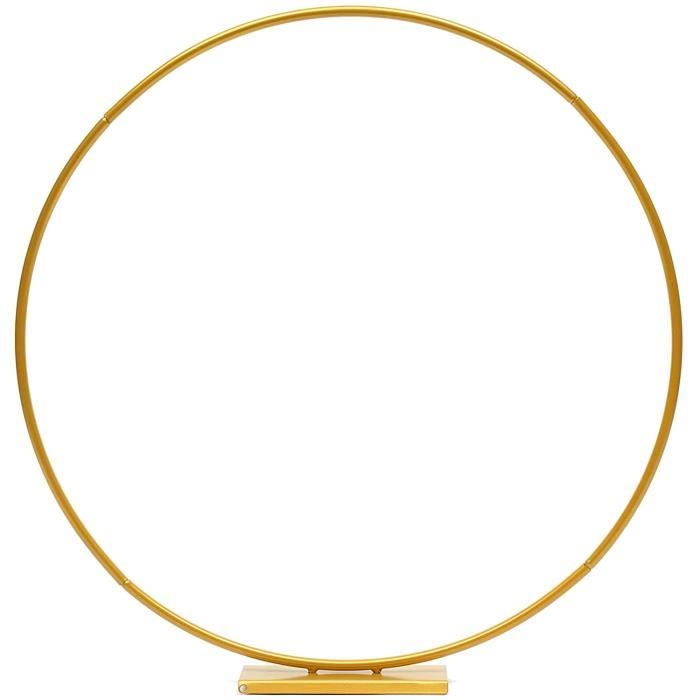 Arche métal rond florale blanc 2M location
