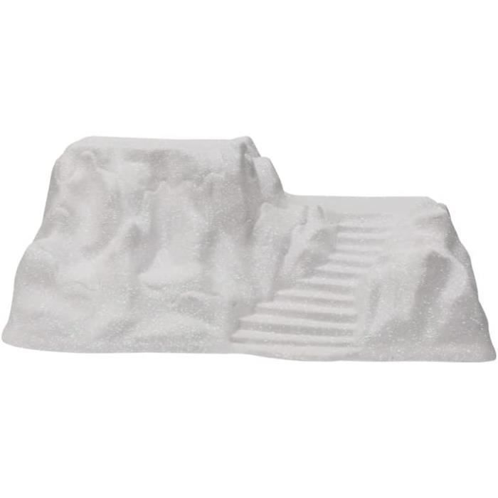 Accessoire Village de Noël avec Escalier Paillette Blanc 45x26x18cm