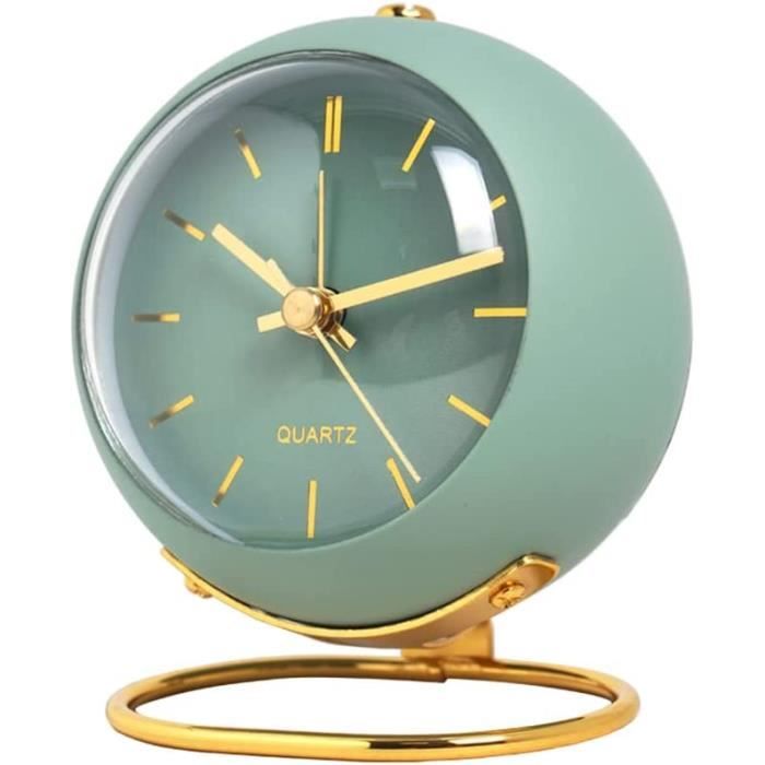Réveil Analogique Avec Lampe De Nuit - Cadran Silencieux Sans Tic-tac, Fonction Snooze - Modèle Rétro (Rose) - 8
