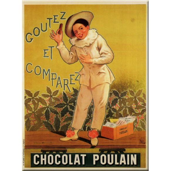 CHOCOLAT POULAIN,très grande enseigne Poulain,grand panneau