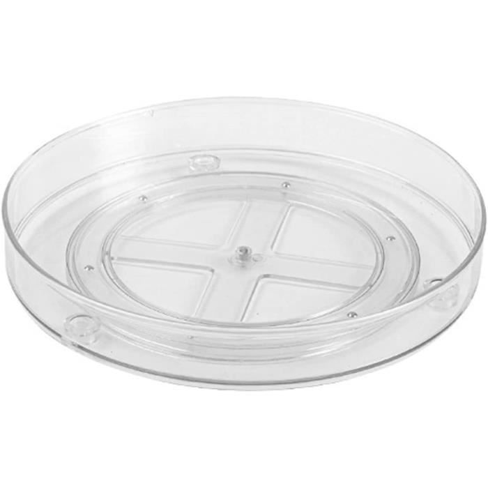 Plateau Tournant Rotatif 360° Pour Frigo Et Cuisine – 23,5 Cm, Organiseur Épices, Cosmétiques, Bouteilles
