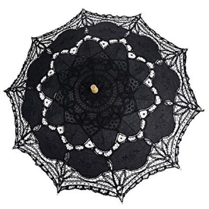 Coofit Ombrelle Mariage En Coton Avec Dentelles Parasol Parapluie