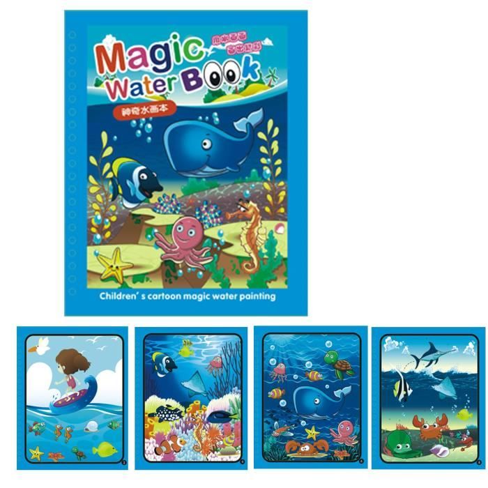 livre de coloriage magique reutilisable dessin a l eau jouets educatifs sensoriels pour enfants cadeau d ar14417 cdiscount jeux lion