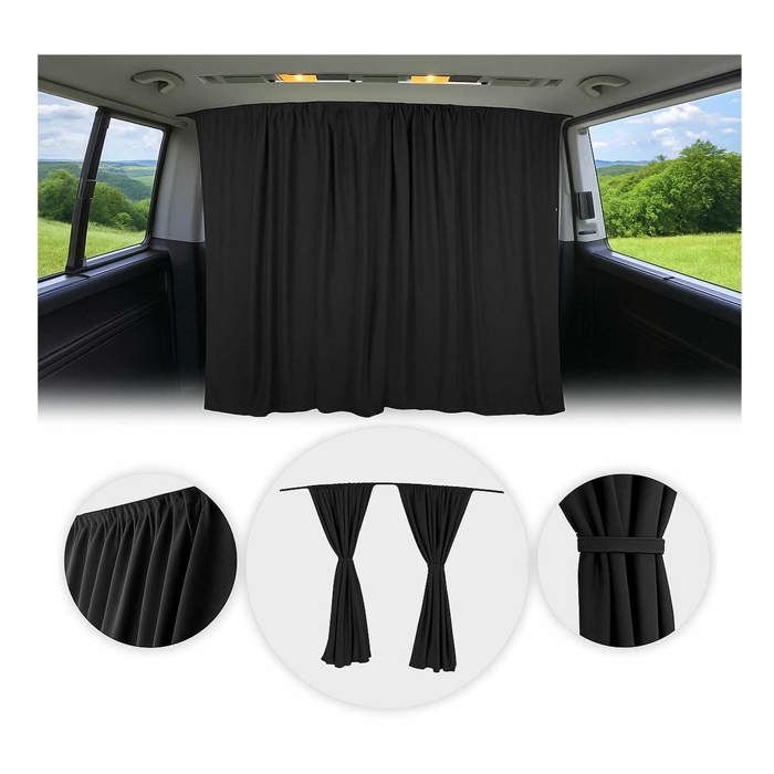 Accessoire Auto Rideaux De Séparation Voiture 140x80 Cm Protection Intimit