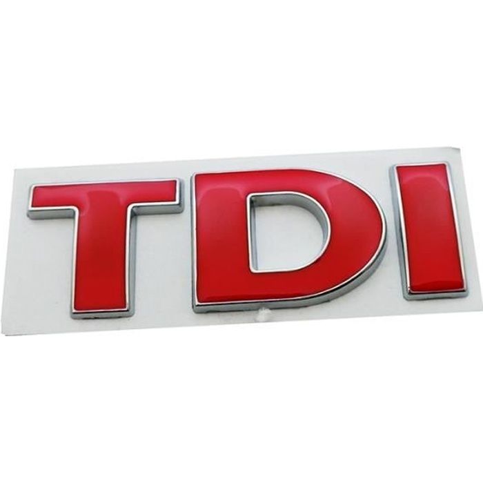 Décoration intérieure,Autocollants avec emblème TDI, logo pour Volkswagen VW Polo Golf Jetta Passat b5 b6 GTI - Type Full red