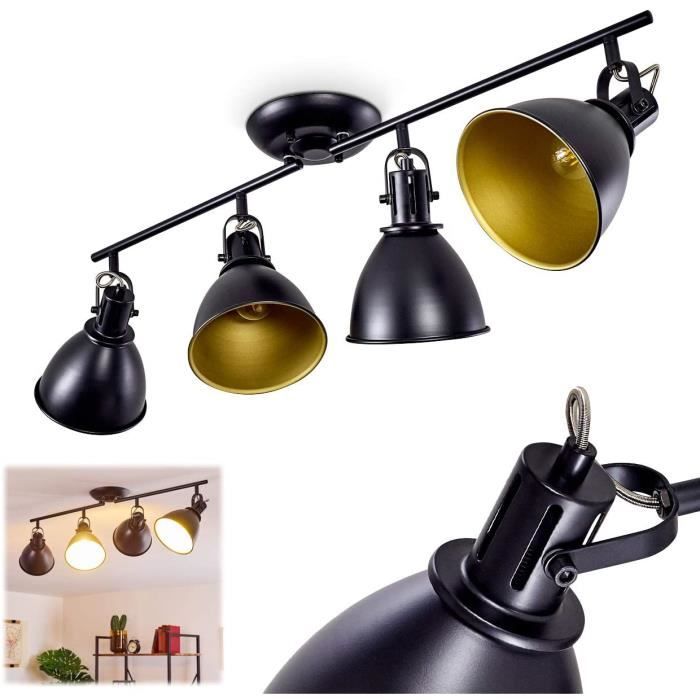 Plafonnier Koppom, Spiral En Métal Rouille/blanc, 3 Flammes, 3 X E14