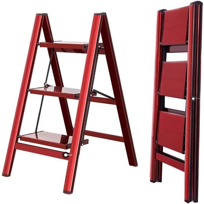Escabeau 3 Marches Pliable – Support 150 Kg, Pliage Facile – Idéal Pour La Maison, Le Camping, Le Bricolage