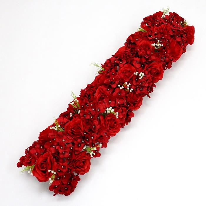 50 cm - Vin rouge - Arrangement de roses artificielles Gypsophila, décoration idéale pour boule de fleur, arc