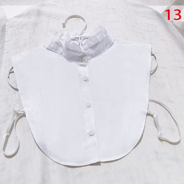 Faux Col Détachable En Dentelle Blanche - Col Amovible Brodé Pour Femme - Déco DIY Robe Chemise
