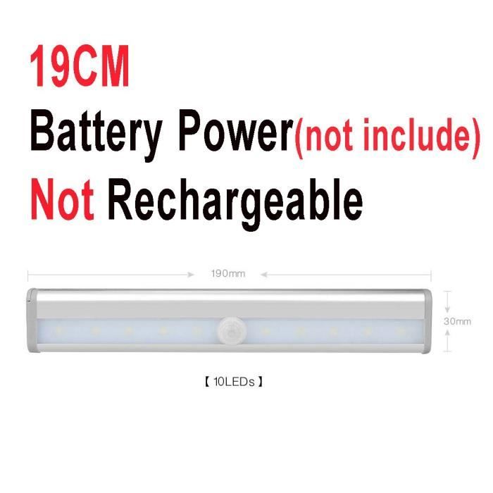 EZVALO Lampe Sous Meuble 20CM 62 LEDs Rechargeable USB - Détecteur Mouvement, 1600mAh, 3 Températures Couleur, Éclairage Placard Sans Fil (Lot De 2)