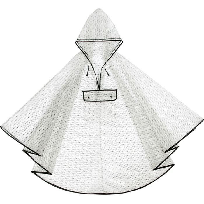 Ponchos de pluie d'urgence réutilisables avec capuche à