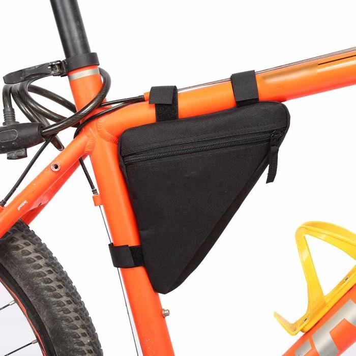 EBTOOLS Sac de vélo triangle Selle avant à dégagement rapide Accessoires de vélo de vélo Sacoche à outils triangulaire du tube
