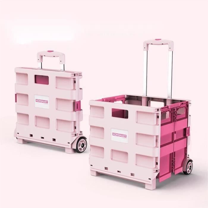 Mini chariot utilitaire pliable à 4 roues, léger e... - Grandado