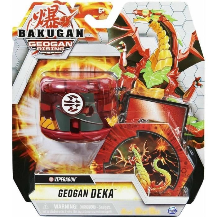 coffret bakugan geogan rising pack deka cylindre viperagon rouge jumbo boule figurine serie 3 jouet garcon
