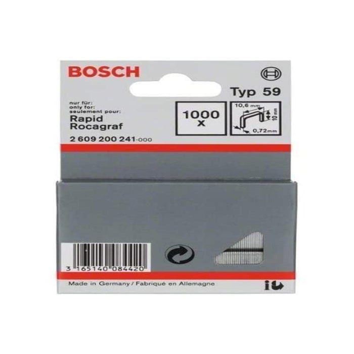Bosch Agrafe à fil fin de type 59 10.6 x 0.72 x 10 mm 1000 pce 2609200241 - vue 5