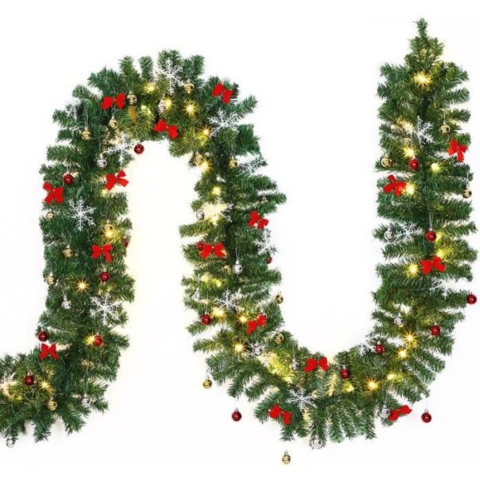 Guirlande de noël lumineuse 10m 160 LED sapin artificiel avec