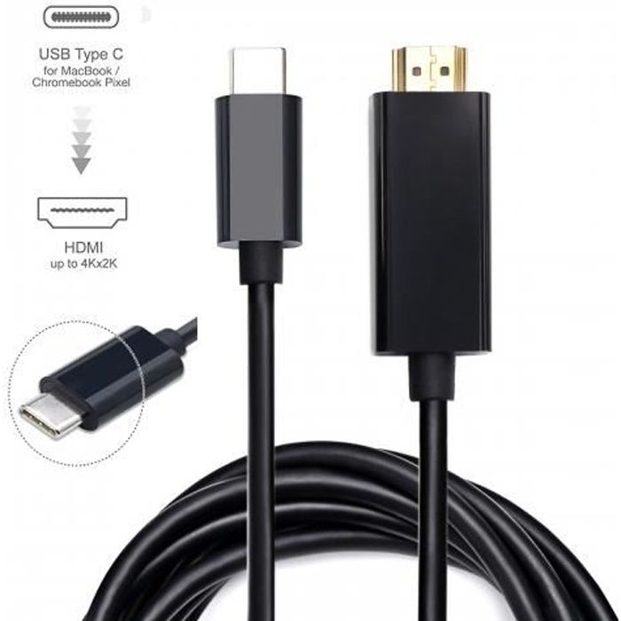 Type de Chenyang USB-C C USB 3.1 vers HDMI 4k 2 k HDTV câble pour Samsung Galaxy S8 S8 + Plus de téléphone cellulaire