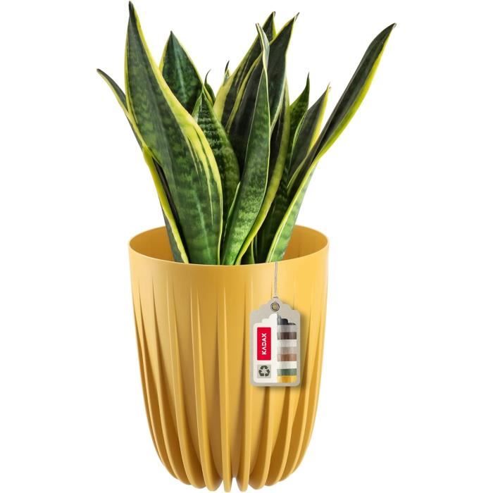 Tymar Flower Pot With Insert, Plastic Flower Pot, Planter, Large Plant Pot (White HEOS, ø 30 Cm