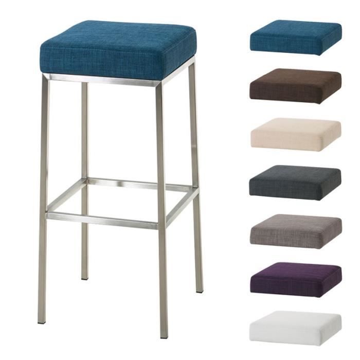 Lot De 2 Tabourets De Bar Montreal Similicuir Et Acier Inoxydable - Neufs
