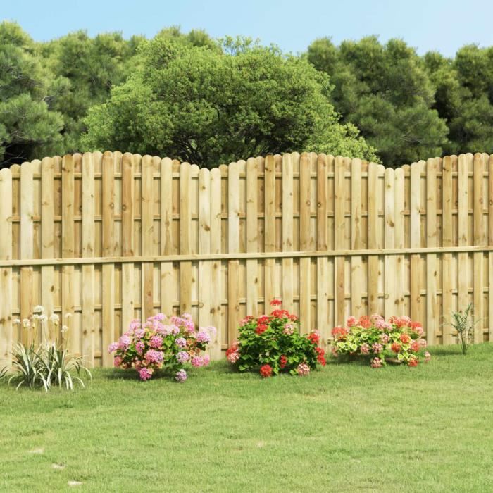 Panneau de clôture Bois de pin imprégné 180x(165-180) cm - DIO7380741862420