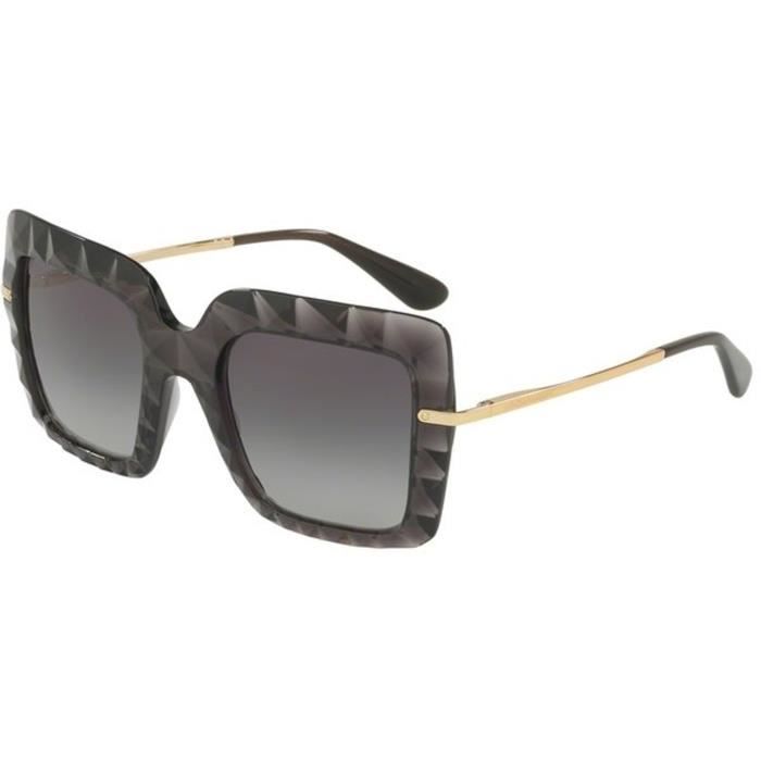 Lunettes De Soleil Dolce & Gabbana DG 2160B - Monture Noire Métal, Verres Dorés, Motif Fleuri - Neuves Avec étiquettes